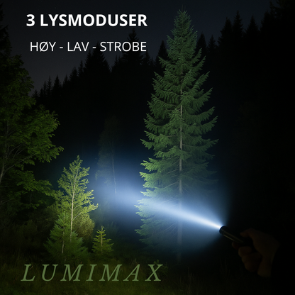 LumiMax - Kraftfull Zoom Ficklampa | Uppladdningsbar LED med Ultra-Ljus & Taktisk Design