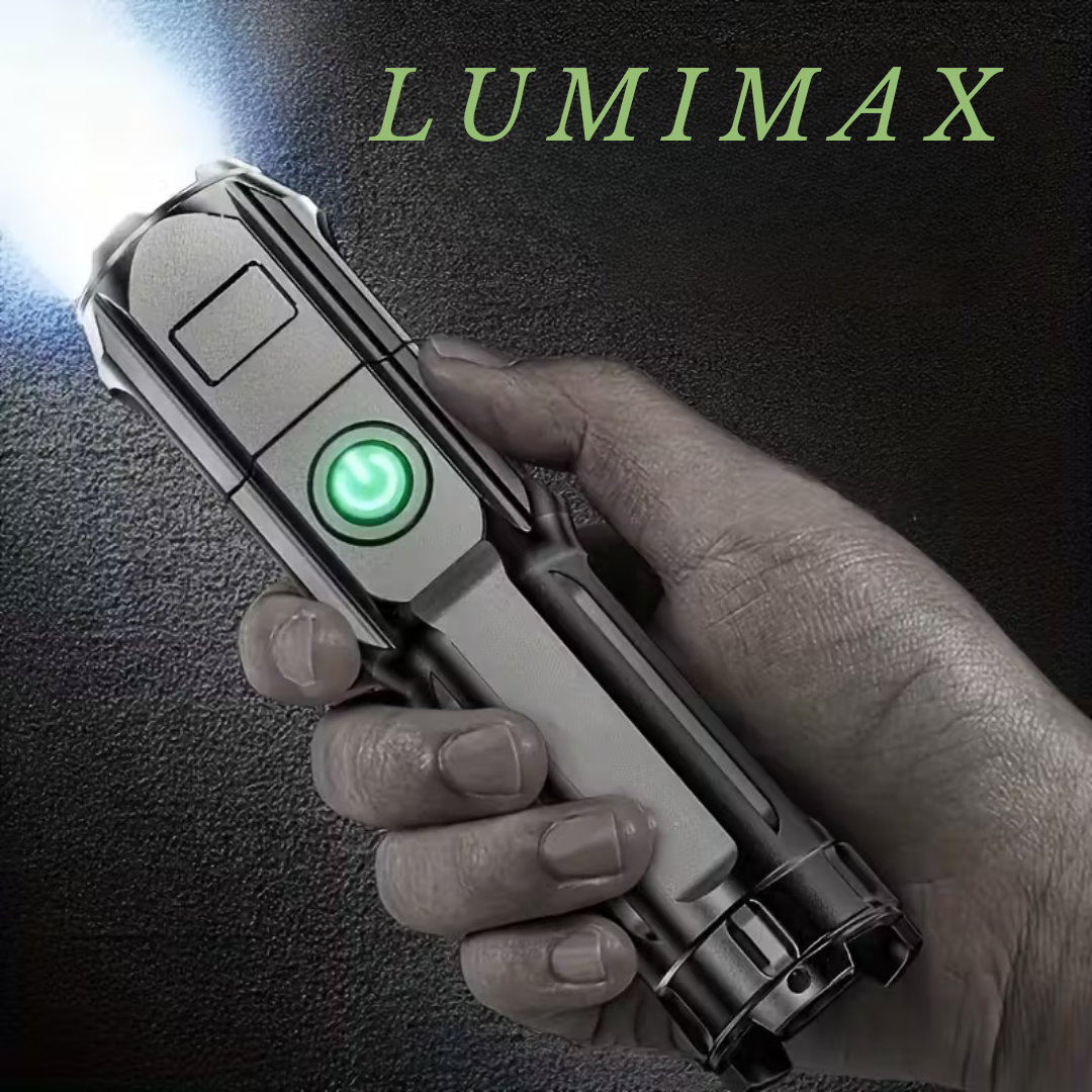 LumiMax - Kraftfull Zoom Ficklampa | Uppladdningsbar LED med Ultra-Ljus & Taktisk Design